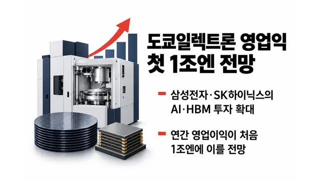 도쿄일렉트론 영업익 1조엔 전망 — 기사 주제를 표현한 AI 생성 개념 삽화