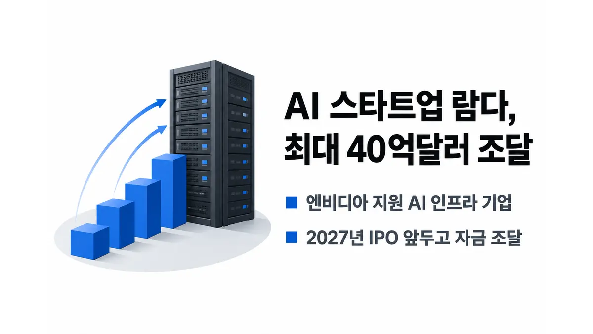 AI 스타트업 람다, 최대 40억달러 조달 — 기사 주제를 표현한 AI 생성 개념 삽화