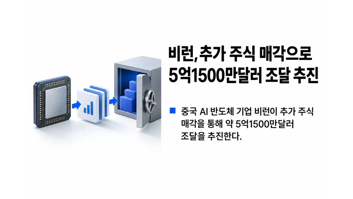 비런, 추가 주식 매각으로 5억1500만달러 조달 추진 — 기사 주제를 표현한 AI 생성 개념 삽화